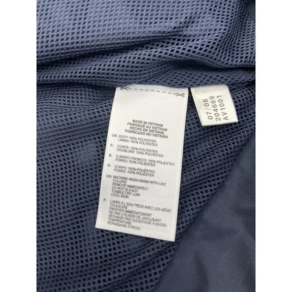 Adidas Jacket Mens Medium Blue Track Full Zip High Neck Active Athletic Logo - Picture 12 of 15